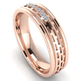 Men's Diamond Band 0.06ct Wedding Ring DW39 Heera Diamonds HEERA DIAMONDS