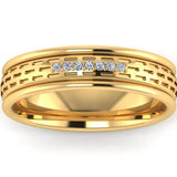 Men's Diamond Band 0.06ct Wedding Ring DW39 Heera Diamonds HEERA DIAMONDS