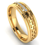 Men's Diamond Band 0.06ct Wedding Ring DW39 Heera Diamonds HEERA DIAMONDS