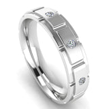 Men's Diamond Band 0.15ct Wedding Ring DW20 HEERA DIAMONDS