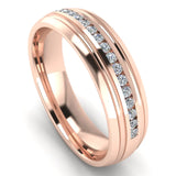Men's Diamond Band 0.25ct Wedding Ring DW37 Heera Diamonds HEERA DIAMONDS