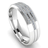 Men's Diamond Band 0.2ct Wedding Ring DW34 Heera Diamonds (Copy) HEERA DIAMONDS