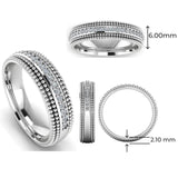 Men's Diamond Band 0.2ct Wedding Ring DW41 Heera Diamonds HEERA DIAMONDS