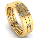 Men's Diamond Band 0.2ct Wedding Ring DW48 Heera Diamonds HEERA DIAMONDS