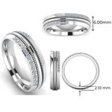 Men's Diamond Band 0.3ct Wedding Ring DW46 Heera Diamonds HEERA DIAMONDS