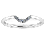 "Mina" Dainty U Shaped Diamond Eternity Ring E56 - HEERA DIAMONDS