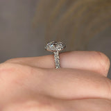 "Morgan" Oval Cut Diamond Shoulders Engagement Ring - HEERA DIAMONDS
