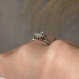 "Morgan" Oval Cut Diamond Shoulders Engagement Ring - HEERA DIAMONDS