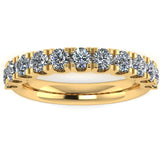 Natural Diamond Scallop Set Eternity Band Wedding Ring - HEERA DIAMONDS