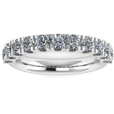Natural Diamond Scallop Set Eternity Band Wedding Ring - HEERA DIAMONDS