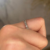 "Navi" Square and Round Circle Pattern Diamond Half Eternity Ring ET78 - HEERA DIAMONDS