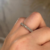 "Navi" Square and Round Circle Pattern Diamond Half Eternity Ring ET78 - HEERA DIAMONDS