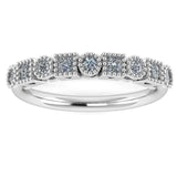 "Navi" Square and Round Circle Pattern Diamond Half Eternity Ring ET78 - HEERA DIAMONDS