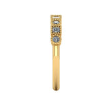 "Navi" Square and Round Circle Pattern Diamond Half Eternity Ring ET78 - HEERA DIAMONDS