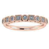 "Navi" Square and Round Circle Pattern Diamond Half Eternity Ring ET78 - HEERA DIAMONDS