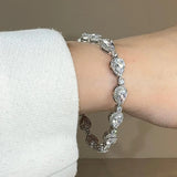 Pear Shape Halo 9 Carat Diamond Bracelet BRHAPS - HEERA DIAMONDS