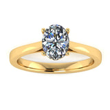 "Poppy" Solitaire Oval Brilliant Cut Diamond Engagement Ring SSOC05 - HEERA DIAMONDS