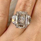 "Precious" Trilogy 3 Carat Emerald Cut Platinum Engagement Ring HEERA DIAMONDS