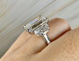 "Precious" Trilogy 3 Carat Emerald Cut Platinum Engagement Ring HEERA DIAMONDS