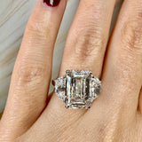 "Precious" Trilogy 3 Carat Emerald Cut Platinum Engagement Ring HEERA DIAMONDS