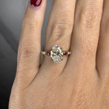 "Rapunzel" Oval Cut 4 Carat Diamond Shoulder Engagement Ring HEERA DIAMONDS