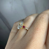 "Rapunzel" Oval Cut 4 Carat Diamond Shoulder Engagement Ring HEERA DIAMONDS