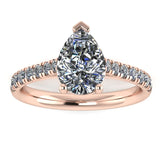 "Rayen" Pear Cut Diamond Grain Set Diamond Engagement Ring DSPS05 - HEERA DIAMONDS