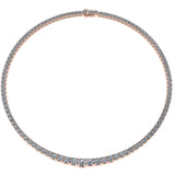 Round Brilliant Cut Graduating Diamond 4 Prong Set Tennis Necklace NE210012 - HEERA DIAMONDS