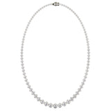 Round Brilliant Cut Graduating Diamond Illusion Set Necklace NE210030 - HEERA DIAMONDS