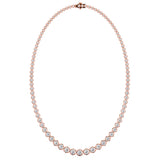 Round Brilliant Cut Graduating Diamond Illusion Set Necklace NE210030 - HEERA DIAMONDS