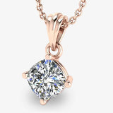 Round Brilliant Solitaire Natural Diamond Pendant PCC4B HEERA DIAMONDS