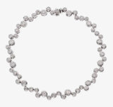 Round Cut Diamond Full Staggered Line Tennis Bracelet in Rub Over Setting HEERA