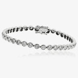 Round Cut Diamond Line Tennis Bracelet in Rub Over Setting HEERA