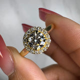 "Sandy" Halo 1.5 Carat Round Cut Diamond Engagement Ring HEERA DIAMONDS