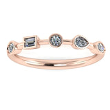 Sparkling Five 0.25 Carat Diamond Mixed Shapes Wedding Band - HEERA DIAMONDS