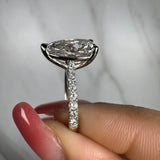 "Starry" 5 Carat Pear Shape Diamond Shoulder Engagement Ring HEERA DIAMONDS