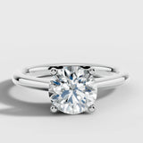 "Sunset" Solitaire 2.25 Carat Round Brilliant Cut Dual Tone Engagement Ring HEERA DIAMONDS