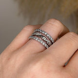 "Suri" Triple Stack Half Eternity Ring ET38 - HEERA DIAMONDS