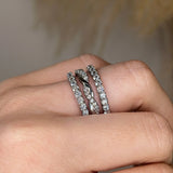 "Suri" Triple Stack Half Eternity Ring ET38 - HEERA DIAMONDS