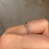 "Suvi" Wave Shaped Pavé Diamond Eternity Ring E53 - HEERA DIAMONDS