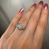 "Swirley" Three Stone Round Cut 3 Carat Trilogy Engagement Ring HEERA DIAMONDS