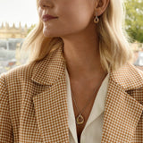 Trio Teardrop Earrings - Rose and Gold Plate Accents Hot Diamonds