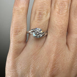 "Valentine" Round Cut 2 Carat Twisted Shoulder Platinum Engagement Ring SSRB06 HEERA DIAMONDS
