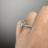 "Valentine" Round Cut 2 Carat Twisted Shoulder Platinum Engagement Ring SSRB06 HEERA DIAMONDS