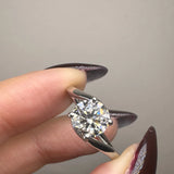 "Valentine" Round Cut 2 Carat Twisted Shoulder Platinum Engagement Ring SSRB06 HEERA DIAMONDS