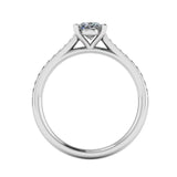 "Vivien" Oval Cut Diamond Channel Set Diamond Shoulder Engagement Ring DSOC09 - HEERA DIAMONDS