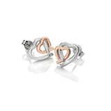 Warm Heart Earrings - Rose Gold Plate Accents Hot Diamonds