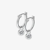 White Topaz Drop Earrings Hot Diamonds