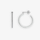 White Topaz Hoop Earrings Hot Diamonds