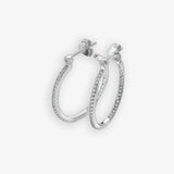 White Topaz Hoop Earrings Hot Diamonds